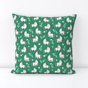 baby unicorns - green, small