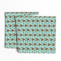 lil sh*t - poop, emoji, poop emoji fabric, sweary fabric - mint