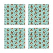 lil sh*t - poop, emoji, poop emoji fabric, sweary fabric - mint