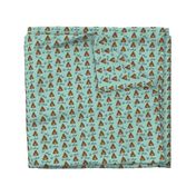 lil sh*t - poop, emoji, poop emoji fabric, sweary fabric - mint