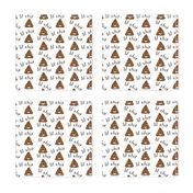 lil sh*t - poop, emoji, poop emoji fabric, sweary fabric - mint