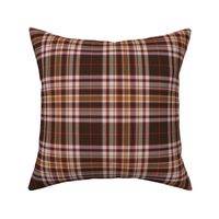 Rust Red Brown and White Plaid
