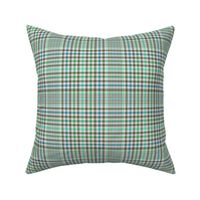 Olive Mint and Teal on Off White Plaid
