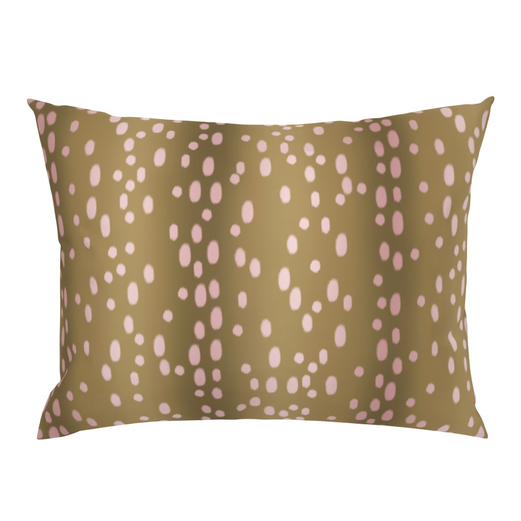 Pink spotted deer hide print