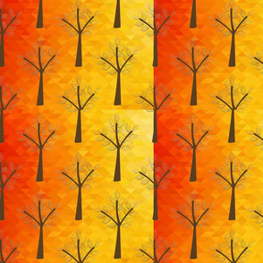 Late Autumn Yellow Orange Trees
