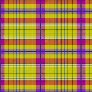 Tartan #3 - purple, orange, gold/green