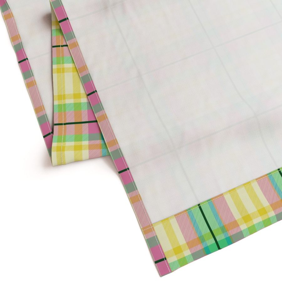 Tartan #1 - green, pink, yellow