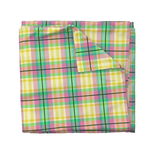 Tartan #1 - green, pink, yellow