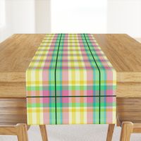 Tartan #1 - green, pink, yellow