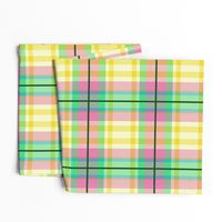 Tartan #1 - green, pink, yellow