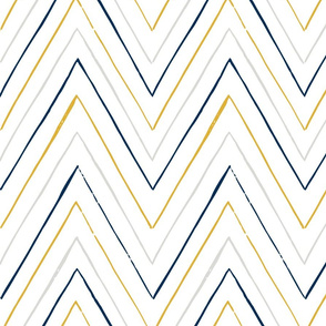 Peaks and Valleys in Grey, Midnight Blue and Goldenrod