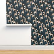 Giraffe in heart prints