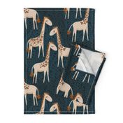 Giraffe in heart prints