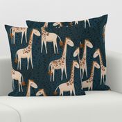 Giraffe in heart prints