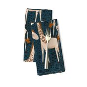 Giraffe in heart prints