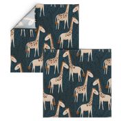 Giraffe in heart prints