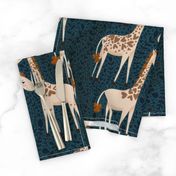 Giraffe in heart prints