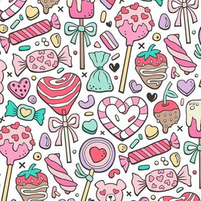 Valentine’s Day Treats Candy & Hearts 