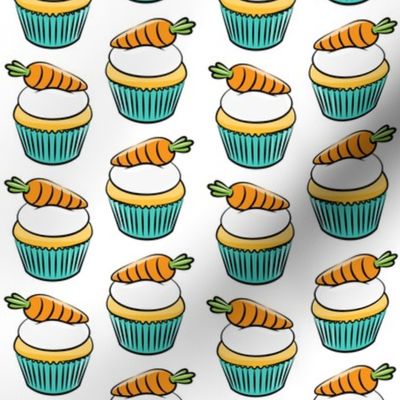 carrot cupcakes - carrot cake - easter spring sweets - white LAD19