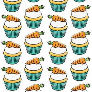 carrot cupcakes - carrot cake - easter spring sweets - white LAD19