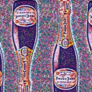 champagne bottle confetti dots pattern basic repeat