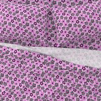 90s floral fabric - cow print, checkerboard, zebra print, pink flowers, 90s fabric, y2k