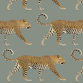Leopards in cool grey (large)