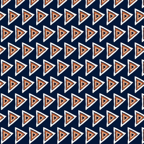 navy-rust-white triangle
