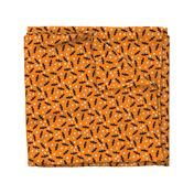 bat moon skull fabric fabric halloween fabric orange fabric