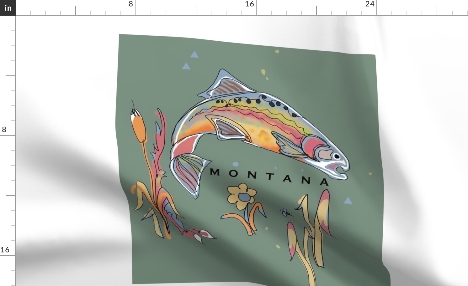 Montana Rainbow - T Shirt/Backpack in green