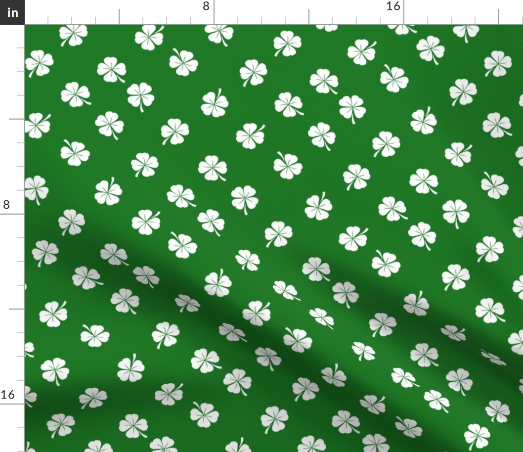 clover fabric - irish fabric, lucky clover fabric, st patricks day fabric, - green