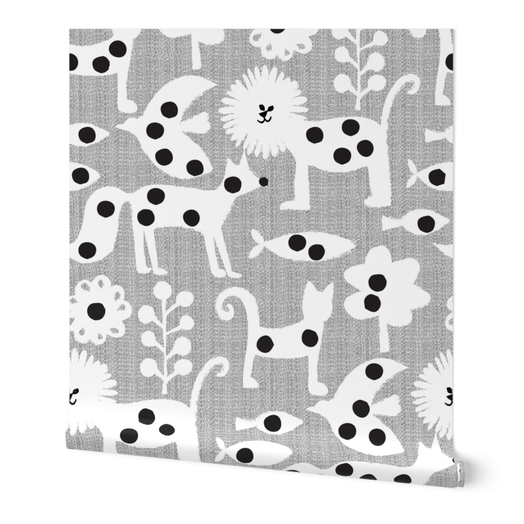 polka dot printed animals