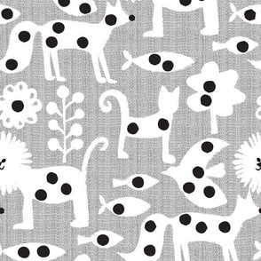 polka dot printed animals