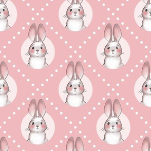 Pink bunny pattern