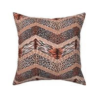 Big Cats Tropical Mélange - Living Coral - Beige (small) 8"