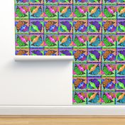 Pop Art Butterfly Tiles