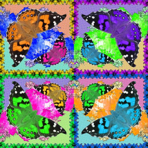 Pop Art Butterfly Tiles