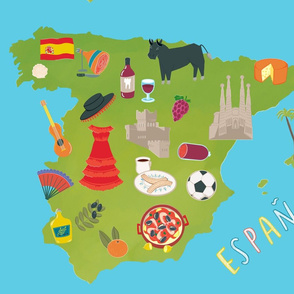 Illustrated Map of Spain