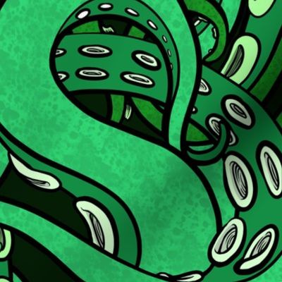 Big All-Over Tentacles Green