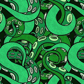 Big All-Over Tentacles Green