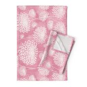 vintage Dandelions pastel pink rotated