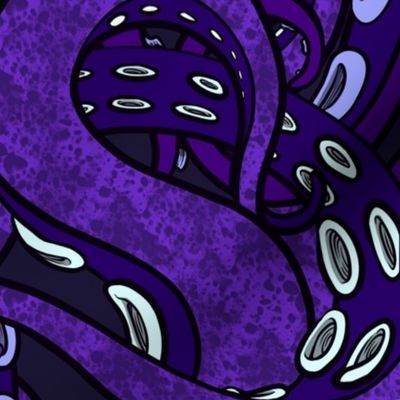 Big All-Over Tentacles Purple