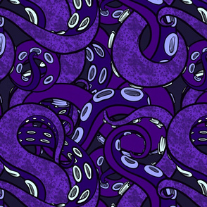 Big All-Over Tentacles Purple