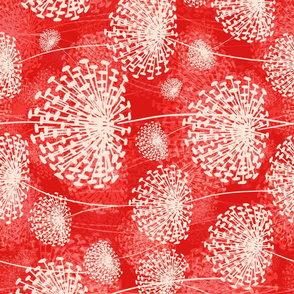 vintage Dandelions red rotated