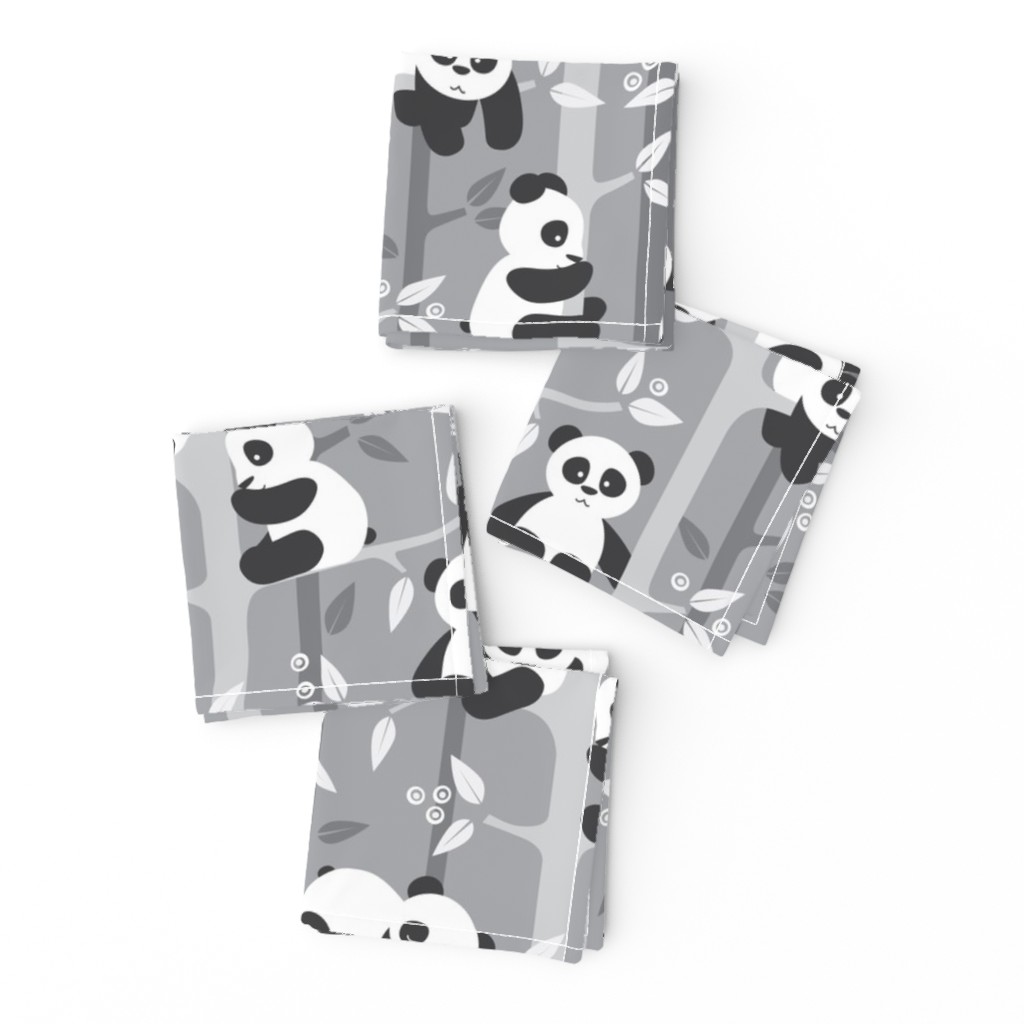 panda forest - gray