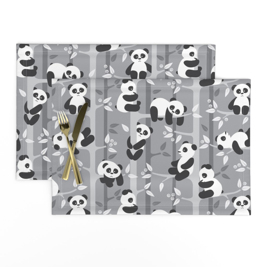 panda forest - gray