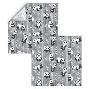 panda forest - gray