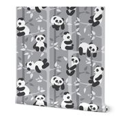 panda forest - gray
