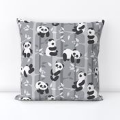 panda forest - gray