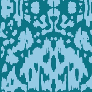 Cow Ikat Blue